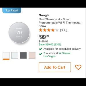 Google Nest Thermostat - Smart Programmable pack 2